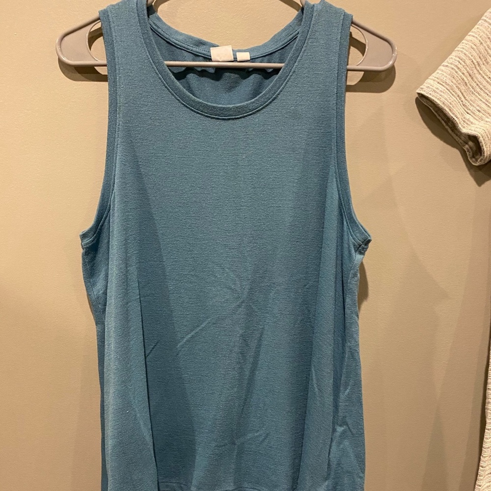 Teal Gap Tank Top